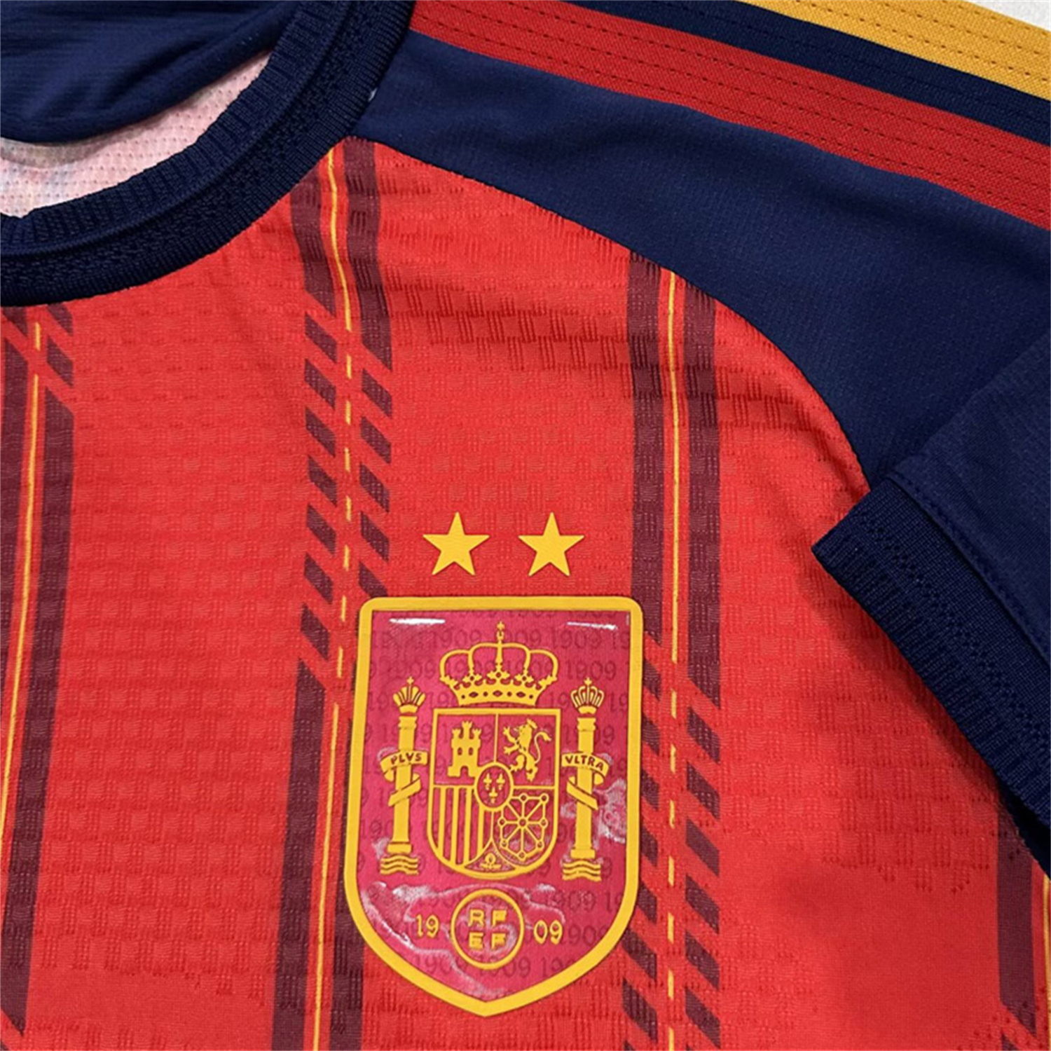 AJ-AlphaJersey-【Two-Crown Star】Spain 2026 Home Jersey - Player Version